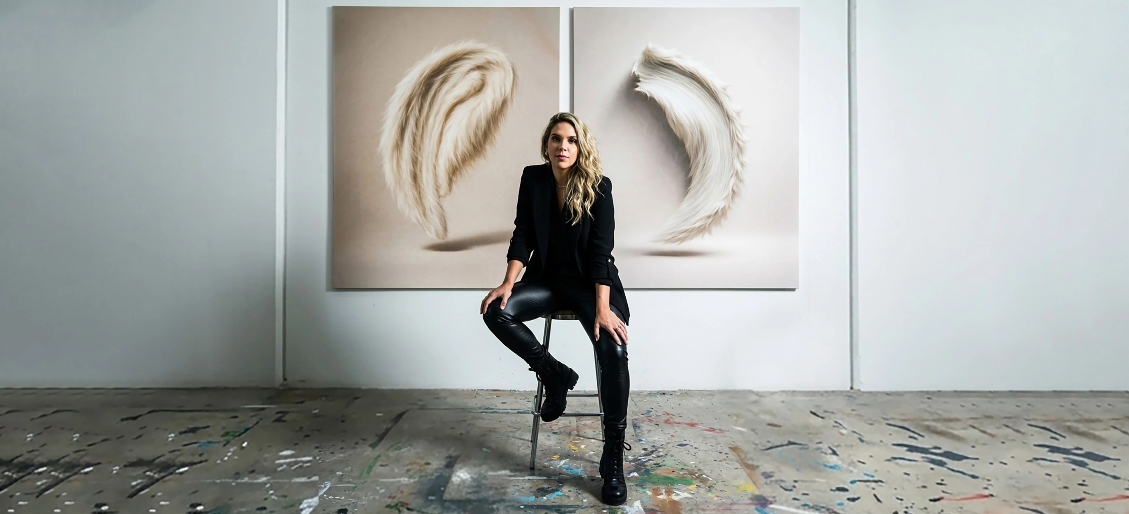MaCa Vivas en su estudio